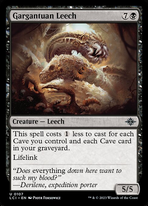 Gargantuan Leech - The Lost Caverns of Ixalan LCI - NM - 0107 U