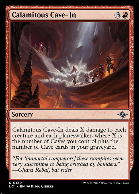 Calamitous Cave-In - The Lost Caverns of Ixalan LCI - NM - 0139 U