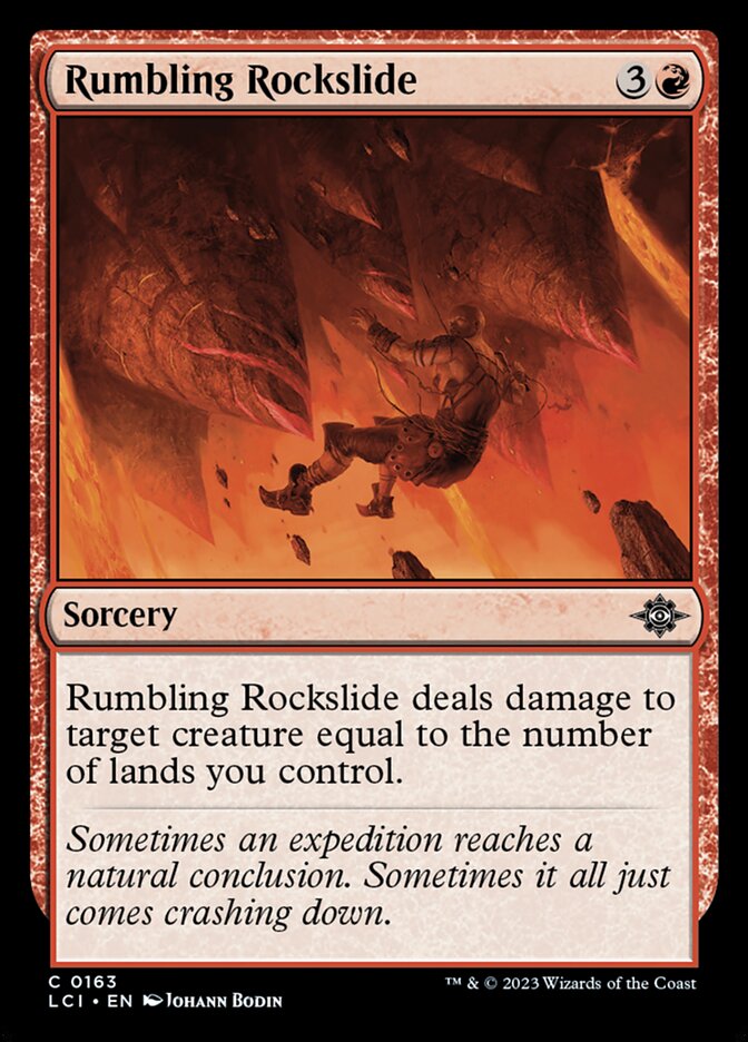 Rumbling Rockslide - The Lost Caverns of Ixalan LCI - NM - 0163 C (Foil)