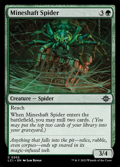 Mineshaft Spider - The Lost Caverns of Ixalan LCI - NM - 0202 C