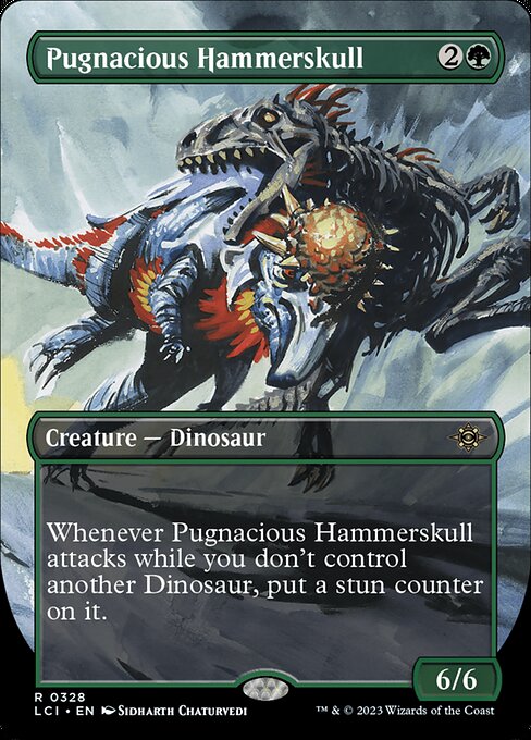 Pugnacious Hammerskull - The Lost Caverns of Ixalan LCI - NM - 0328 R (Borderless)