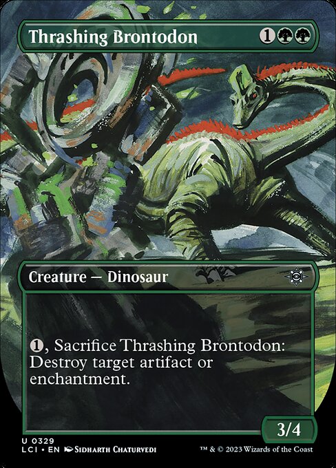 Thrashing Brontodon - The Lost Caverns of Ixalan LCI NM - 329 U (Borderless)