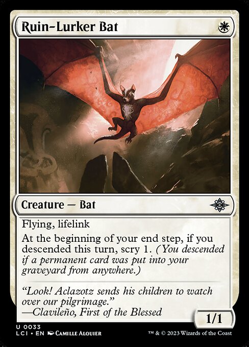 Ruin-Lurker Bat - The Lost Caverns of Ixalan LCI - NM - 0033 U