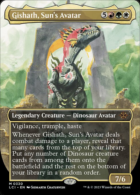 Gishath, Sun's Avatar - The Lost Caverns of Ixalan LCI - NM - 0330 M (Borderless)