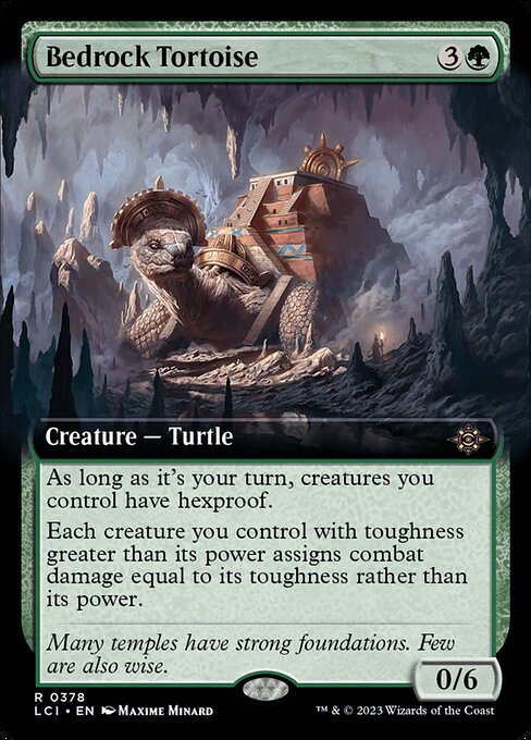 Bedrock Tortoise - The Lost Caverns of Ixalan LCI - NM - 0378 R (Extended Art)