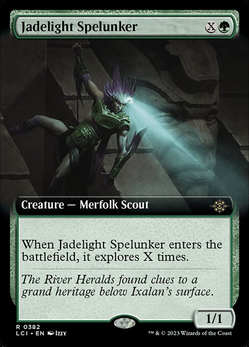 Jadelight Spelunker - The Lost Caverns of Ixalan LCI - NM - 0382 R (Extended Art)