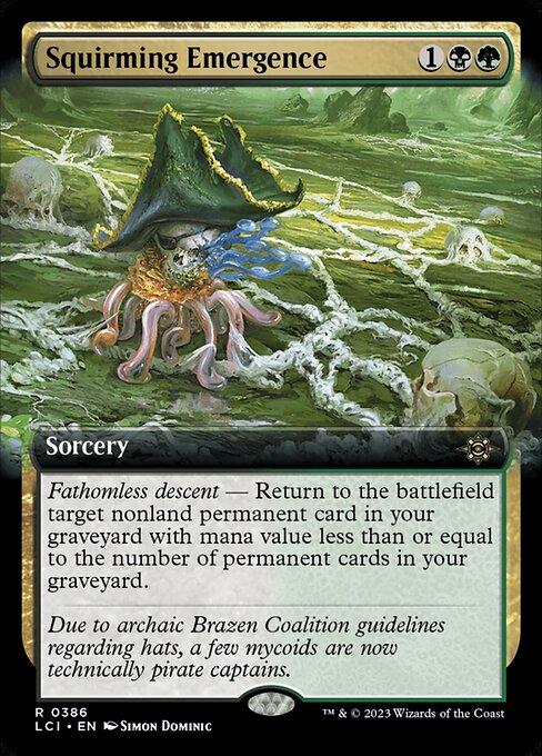 Squirming Emergence - The Lost Caverns of Ixalan LCI - NM - 0386 R (Extended Art)