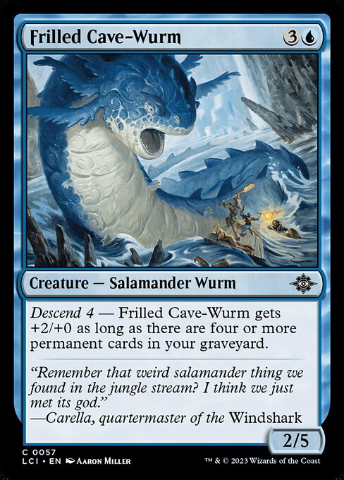 Frilled Cave-Wurm - The Lost Caverns of Ixalan LCI - NM - 0057 C