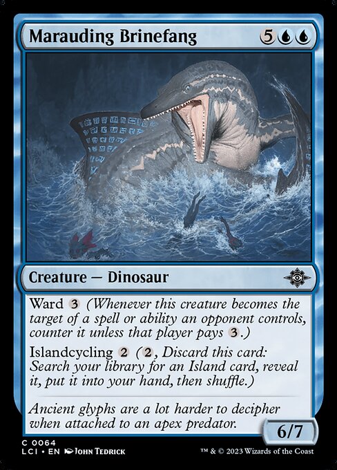 Marauding Brinefang - The Lost Caverns of Ixalan LCI - NM - 0064 C (Foil)