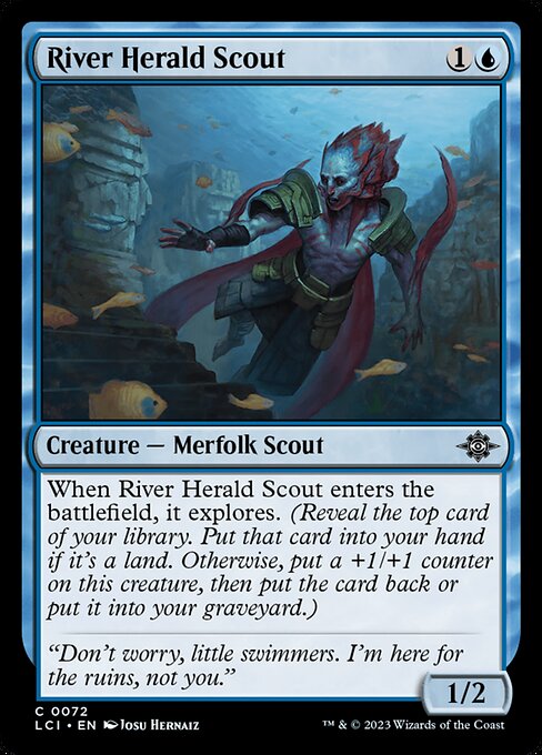 River Herald Scout - The Lost Caverns of Ixalan LCI - NM - 0072 C