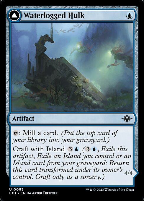 Waterlogged Hulk - The Lost Caverns of Ixalan LCI - NM - 0083 U