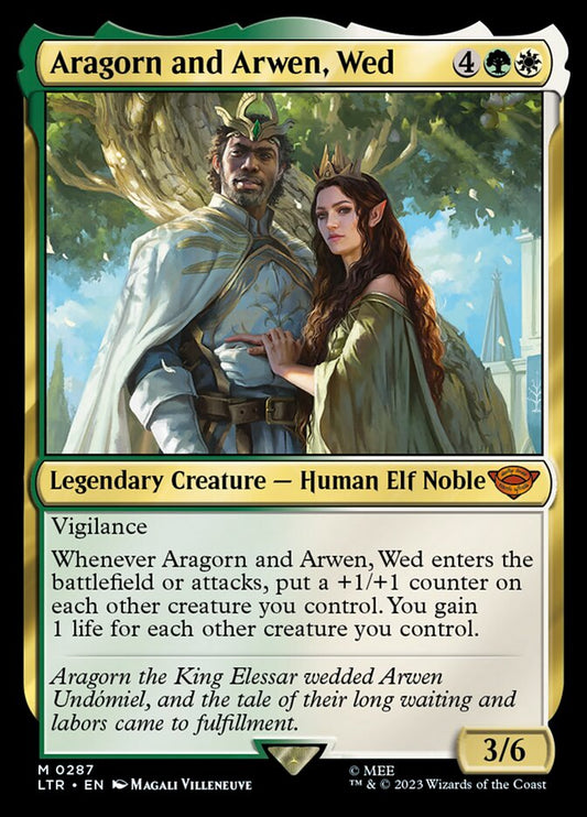 Aragorn and Arwen, Wed - The Lord of the Rings: Tales of Middle-earth LTR - NM - 0287 M (Foil)