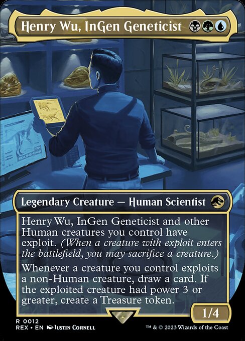 Henry Wu, InGen Geneticist - Jurassic World Collection REX - NM - 0012 R (Borderless)