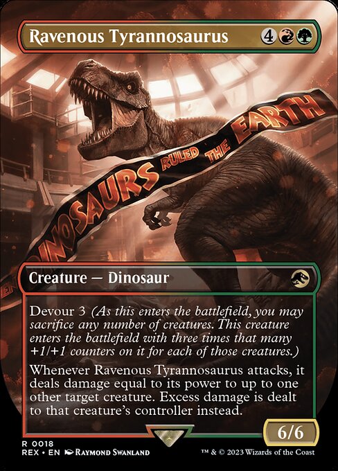 Ravenous Tyrannosaurus - Jurassic World Collection REX - NM - 0018 R (Borderless)