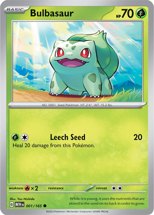 Bulbasaur - 001/165 C - Scarlet & Violet 151 - Pokemon TCG