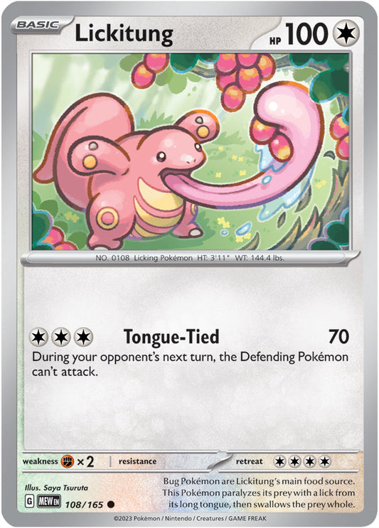 Lickitung - 108/165 C - Scarlet & Violet 151 - Pokemon TCG