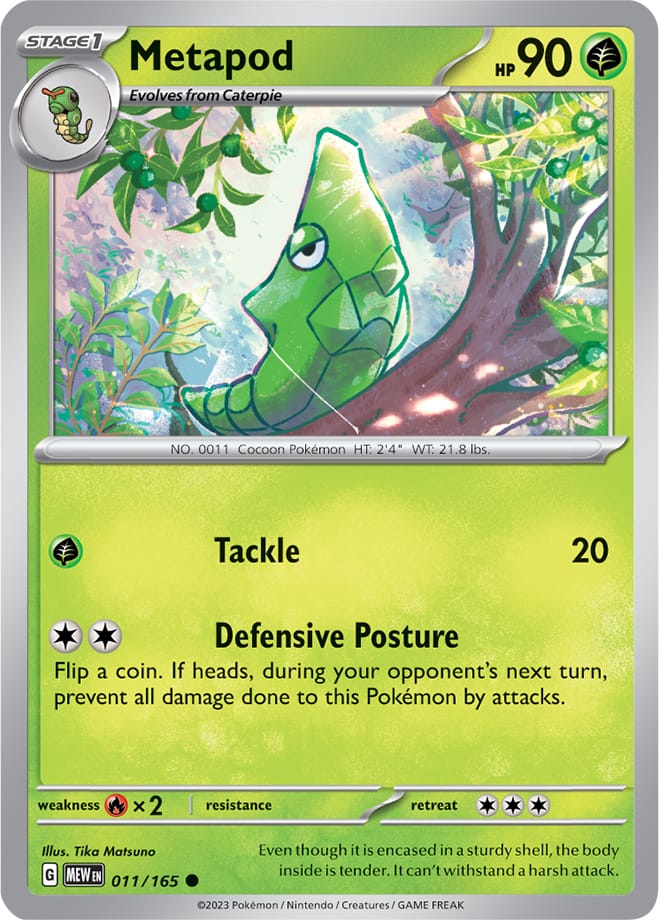 Metapod - 011/165 C - Scarlet & Violet 151 - Pokemon TCG