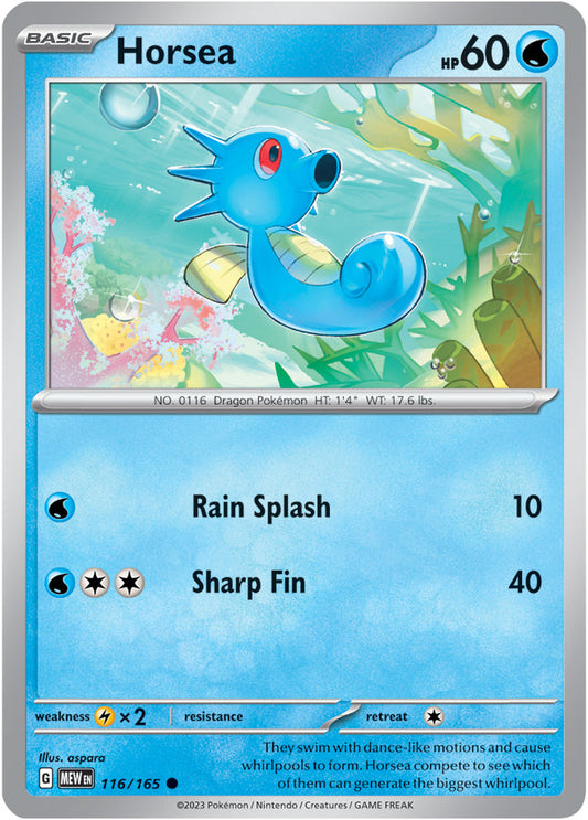 Horsea - 116/165 C - Scarlet & Violet 151 - Pokemon TCG