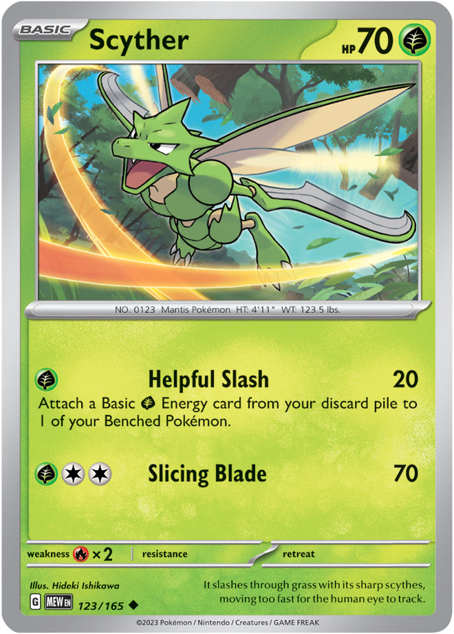 Scyther - 123/165 UC - Scarlet & Violet 151 - Pokemon TCG