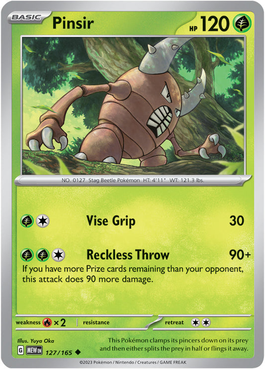 Pinsir - 127/165 UC - Scarlet & Violet 151 - Pokemon TCG