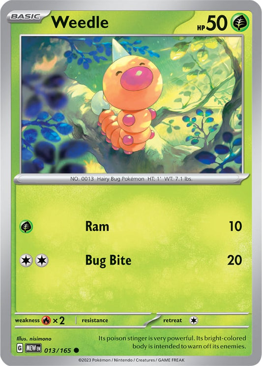 Weedle - 013/165 C - Scarlet & Violet 151 - Pokemon TCG