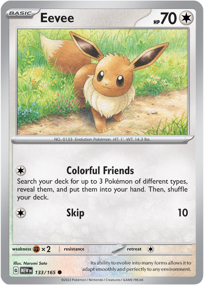 Eevee - 133/165 C - Scarlet & Violet 151 - Pokemon TCG