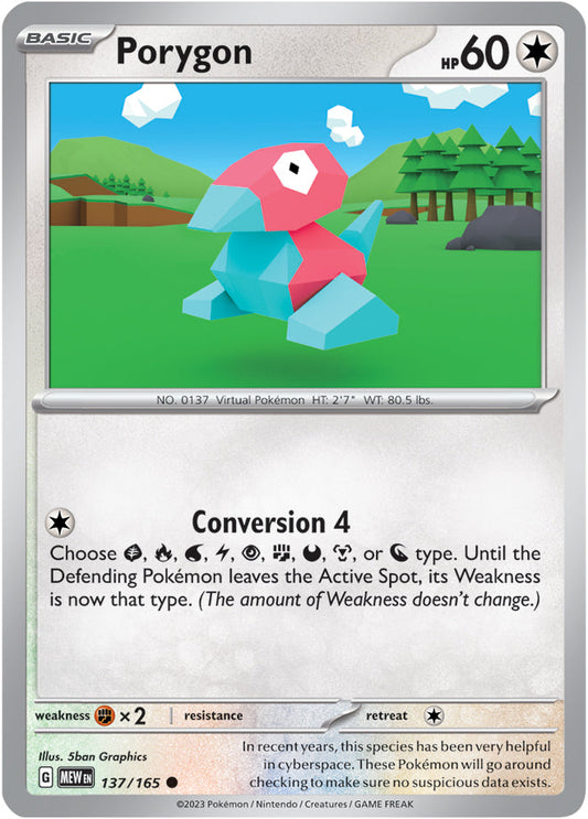 Porygon - 137/165 C - Scarlet & Violet 151 - Pokemon TCG