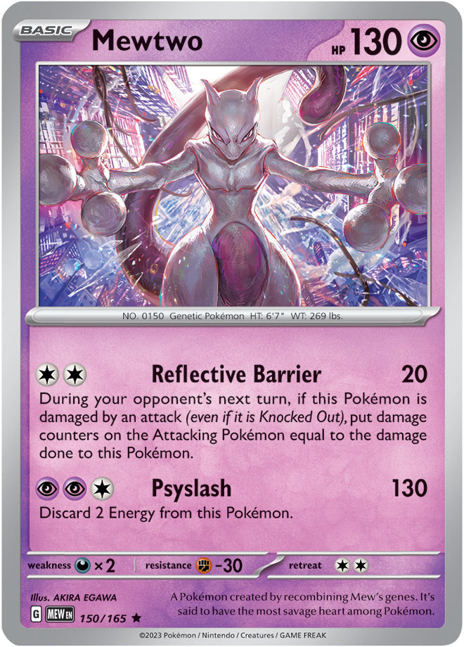 Mewtwo - 150/165 R - Scarlet & Violet 151 - Pokemon TCG (Holo)