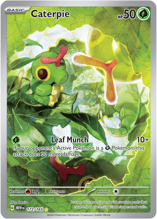 Caterpie - 172/165 IR - Scarlet & Violet 151 - Pokemon TCG (Holo)