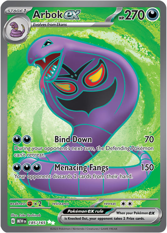 Arbok ex - 185/165 UR - Scarlet & Violet 151 - Pokemon TCG (Holo)