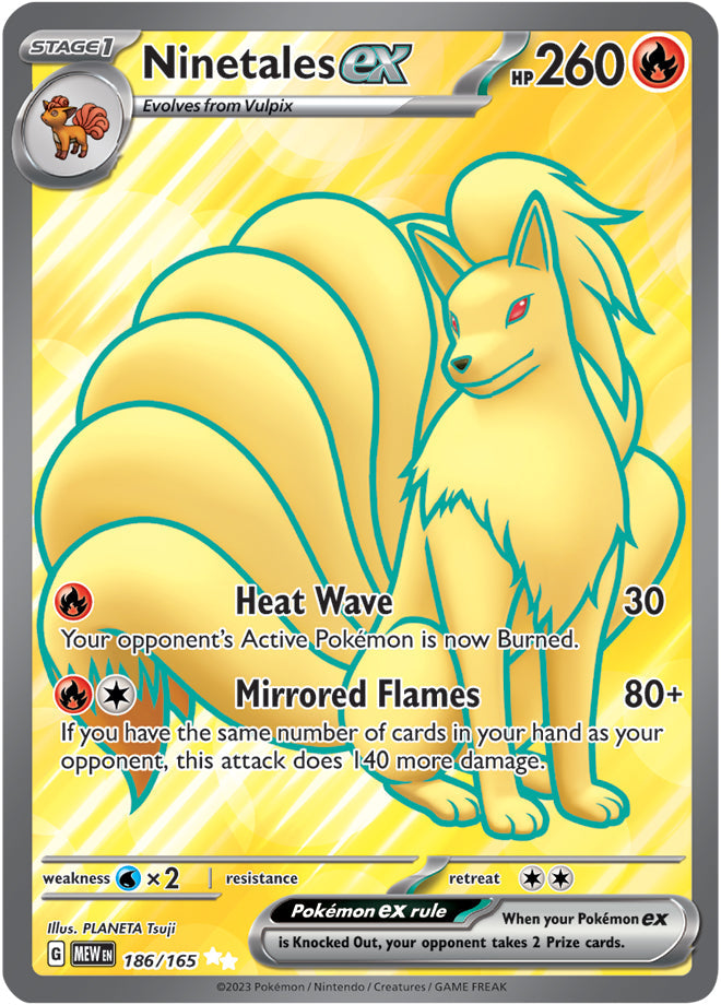 Ninetails ex - 186/165 UR - Scarlet & Violet 151 - Pokemon TCG (Holo)