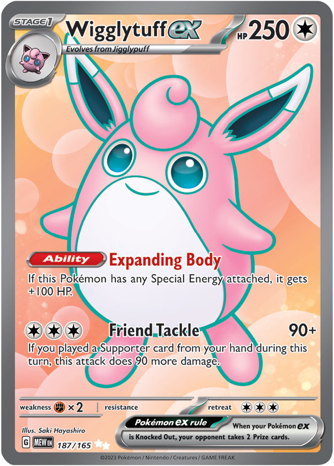 Wigglytuff ex - 187/165 UR - Scarlet & Violet 151 - Pokemon TCG (Holo)