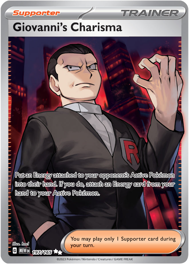 Giovanni's Charisma - 197/165 UR - Scarlet & Violet 151 - Pokemon TCG (Holo)