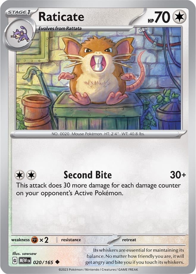 Raticate - 020/165 UC - Scarlet & Violet 151 - Pokemon TCG