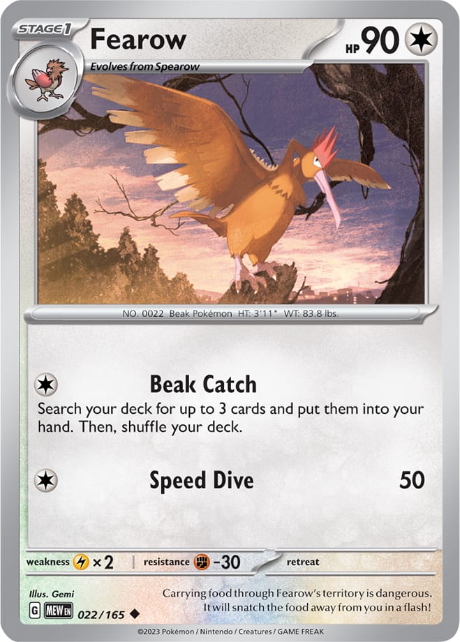 Fearow - 022/165 UC - Scarlet & Violet 151 - Pokemon TCG