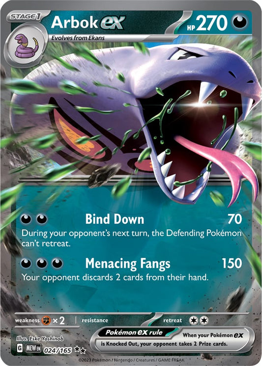 Arbok ex - 024/165 DR - Scarlet & Violet 151 - Pokemon TCG (Holo)