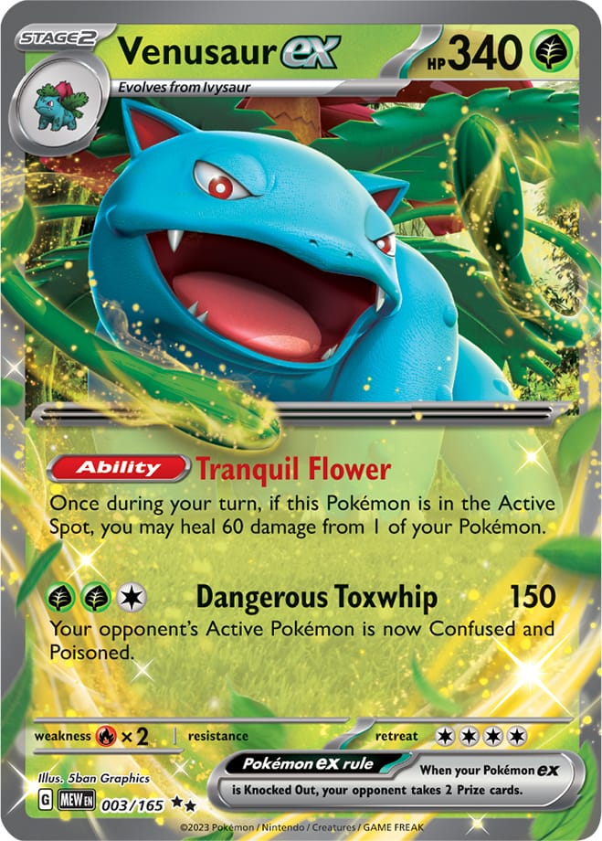 Venusaur ex - 003/165 DR - Scarlet & Violet 151 - Pokemon TCG (Holo)