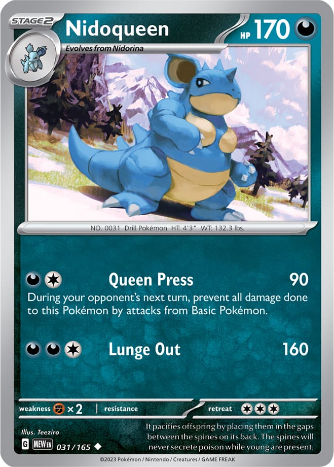 Nidoqueen - 031/165 UC - Scarlet & Violet 151 - Pokemon TCG