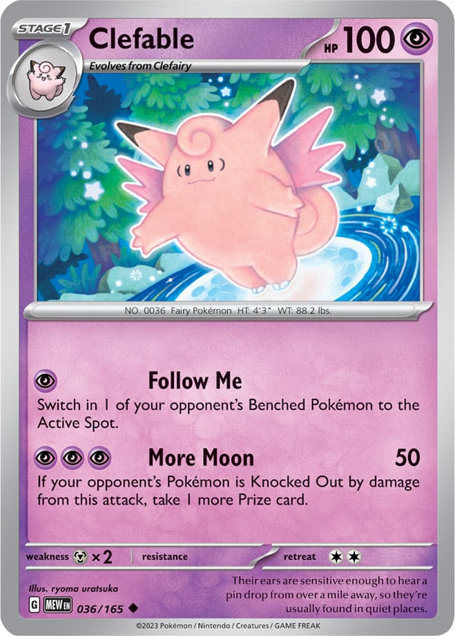 Clefable 036/165 UC - Scarlet & Violet 151 - Pokemon TCG