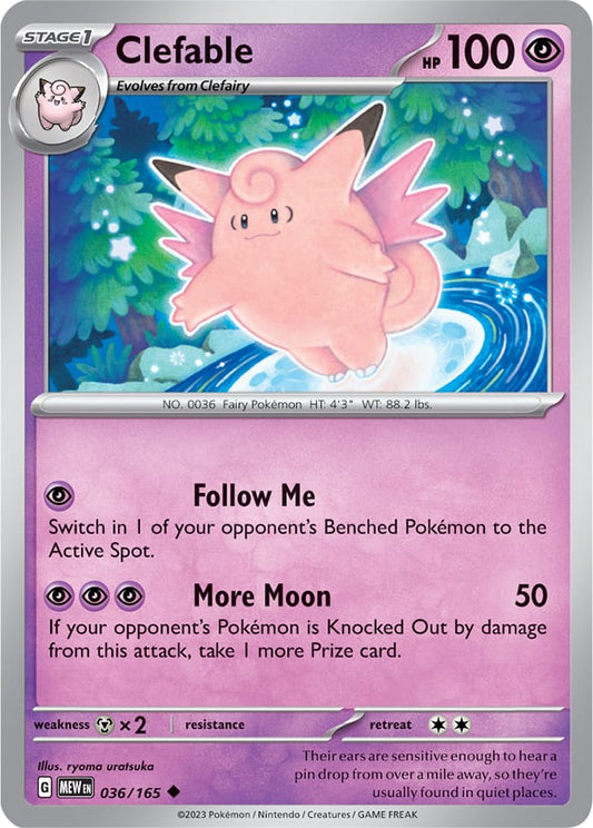 Clefable 036/165 UC - Scarlet & Violet 151 - Pokemon TCG