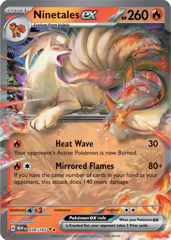 Ninetales ex - 038/165 DR - Scarlet & Violet 151 - Pokemon TCG (Holo)