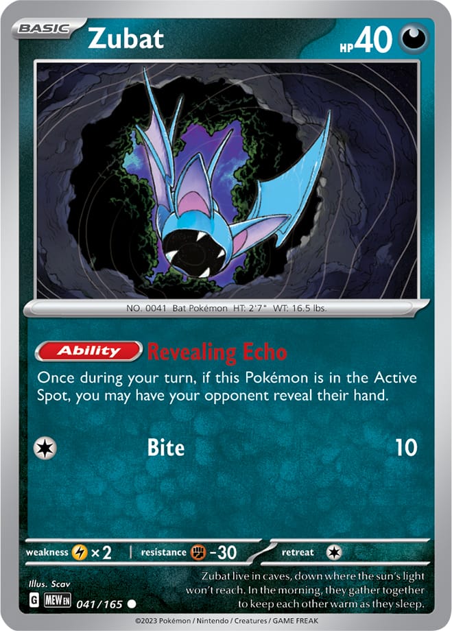 Zubat - 041/165 C - Scarlet & Violet 151 - Pokemon TCG