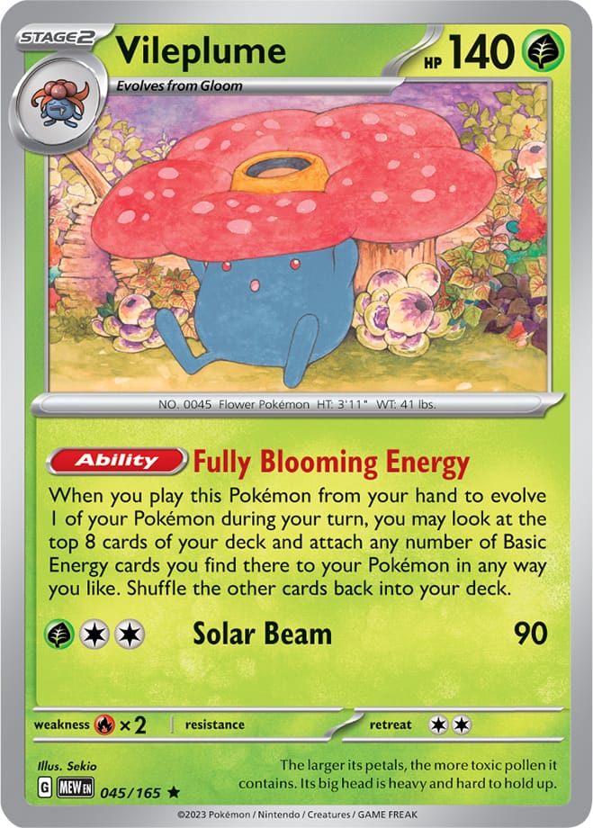 Vileplume - 045/165 R - Scarlet & Violet 151 - Pokemon TCG (Holo)