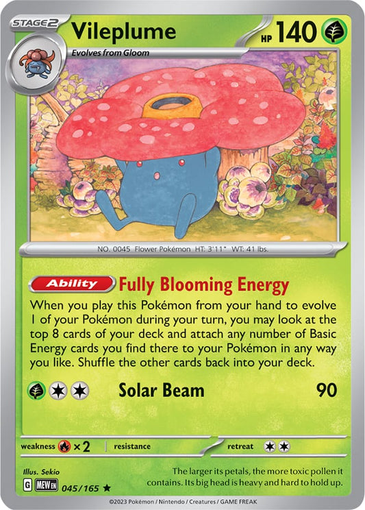 Vileplume - 045/165 R - Scarlet & Violet 151 - Pokemon TCG (Holo)