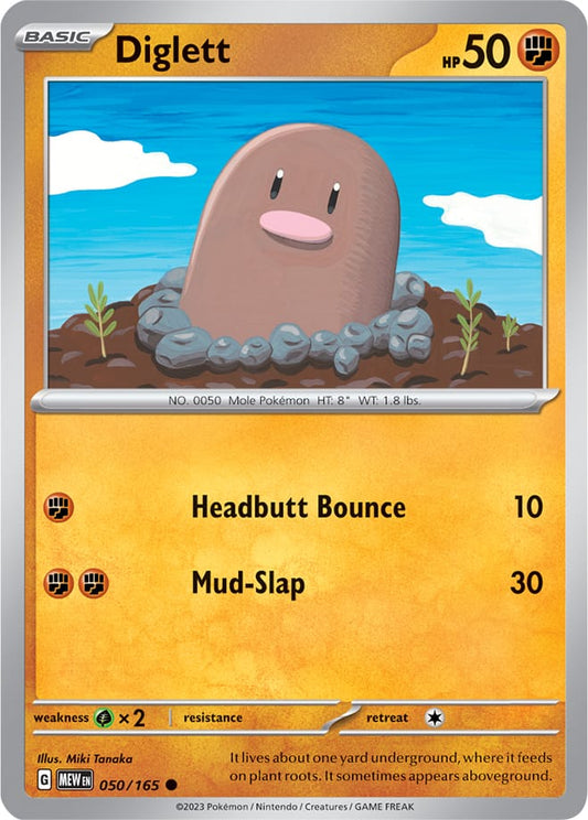 Diglett - 050/165 C - Scarlet & Violet 151 - Pokemon TCG