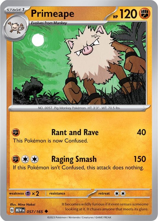 Primeape - 057/165 UC - Scarlet & Violet 151 - Pokemon TCG