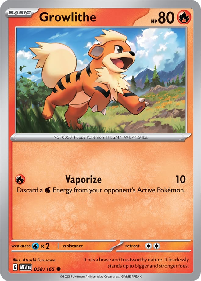 Growlithe - 058/165 C - Scarlet & Violet 151 - Pokemon TCG