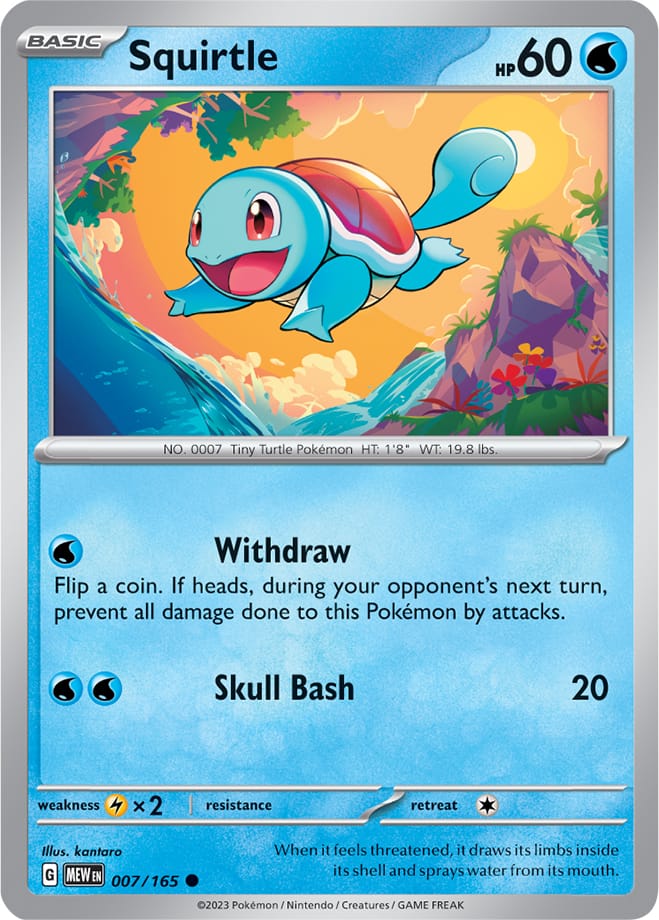 Squirtle - 007/165 C - Scarlet & Violet 151 - Pokemon TCG