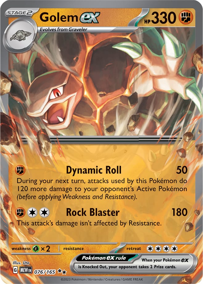 Golem ex - 076/165 DR - Scarlet & Violet 151 - Pokemon TCG (Holo)