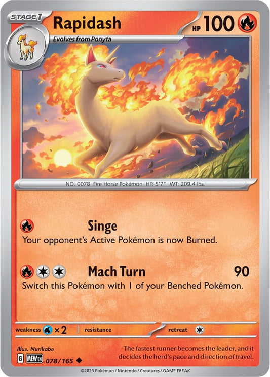 Rapidash - 078/165 UC - Scarlet & Violet 151 - Pokemon TCG